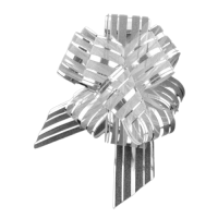 Stuha stahovací - organza LUX - 3/100 cm - stříbrná - 161403