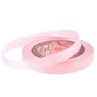 Stuha saténová 12mm/32m - pastelová růžová - 601143