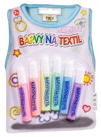 Barvy na textil - perleťové - 6 x 7 ml - FBP076