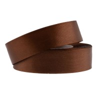 Stuha saténová 25mm/32m - hnědá - 601287