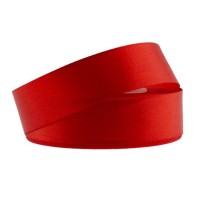 Stuha saténová 25mm/32m - červená - 601259