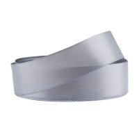 Stuha saténová 25mm/32m - stříbrná - 601290