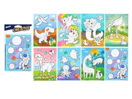 Malování vodou - kartonový list + štětec - mix 3 - 5301053