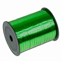 Stuha 5mm/250m - cívka - lesklá zelená 