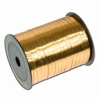 Stuha 5mm/250m - cívka - lesklá zlatá