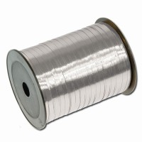 Stuha 5mm/250m - cívka - lesklá stříbrná