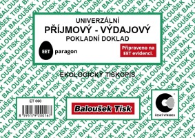 Univerzální příjmový-výdajový doklad A6 - ET 060