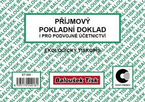 Příjmový pokladní doklad pro podvojné účetnictví - ET 030