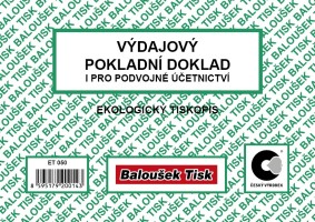 Výdajový pokladní doklad pro podvojné účetnictví - ET 050