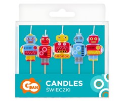 Dortové svíčky - Roboti - 5 ks - SF-PROB  