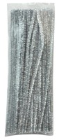 Chlupaté modelovací drátky - třpytivé stříbrné - 100 ks - 2470055