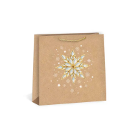 Vánoční dárková taška NATUR - 24 x 24 cm - 0845-0004