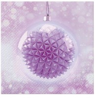 Vánoční ubrousky PAW L - Lavender Glass Bauble - SDL235400 