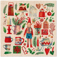 Vánoční ubrousky PAW We Care L - Christmas Motifs - SDLE022200