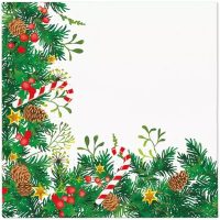 Vánoční ubrousky PAW L - Decorative Twigs - SDL238300