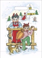 Mikulášská igelitová taška - Čertíci - 3410
