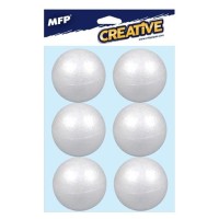 Polystyrenové koule 6 cm - 6 ks - 8885500