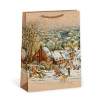 Vánoční dárková taška NATUR - 31 x 41,5 cm - 0884-0070
