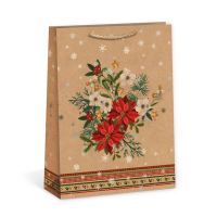 Vánoční dárková taška NATUR - 31 x 41,5 cm - 0884-0078