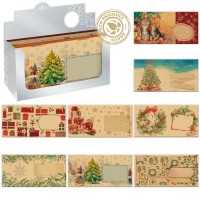 Vánoční obálka DL - NATUR s potiskem - 1083-V004