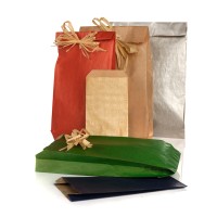 Dárkový sáček - Pieno Kraft Avana - 12 x 22 + 4 cm - 100 ks