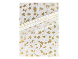 Vánoční dárkový sáček - transparent Starry - 18 x 50 cm - 100 ks