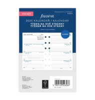 Kalendář do diáře Filofax - kapesní - týdenní - na 2 strany 2025 - 6827125