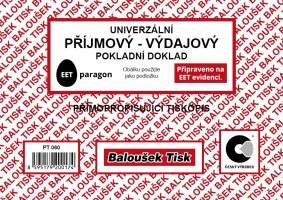Univerzální příjmový výdajový doklad A6 propisovací - PT 060