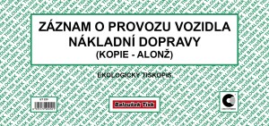 Záznam o provozu vozidla nákladní dopravy alonž - ET 220
