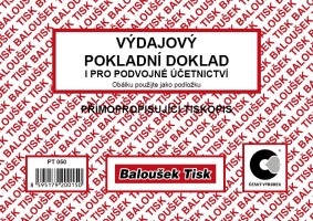 Výdajový pokladní doklad pro podvojné účetnictví propisovací - PT 050