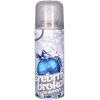 Barva ve spreji - stříbrný brokát - 250 ml - BX200
