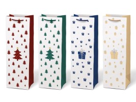 Vánoční dárková taška na víno T12 - 12 x 36 cm - 5252733