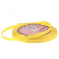 Stuha saténová 6mm/32m - žlutá - 601085