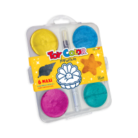 Vodové barvy Toy Color MAXI - perleťové - 6 barev 
