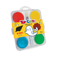 Vodové barvy Toy Color MAXI - 6 barev 