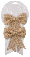Jutová mašle - 13 cm - 2 ks - 2000