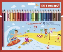Sada akvarelových pastelek STABILOaquacolor - 36 ks - 1636-6