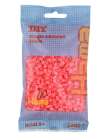 Zažehlovací korálky MIDI - pastelové červené - 1000 ks - H207-44