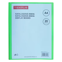 Katalogová kniha A4 - Tempus zelená - 20 listů