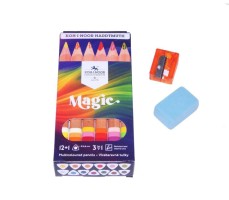 Souprava trojhranných pastelek Magic - 12 ks - 3404N