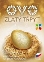 Barvy na vajíčka OVO efekt - zlatý třpyt - 4 tekuté barvy