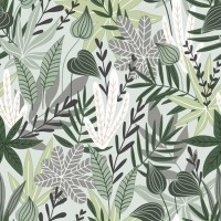 Ubrousky Daisy L - Green Leaves Wallpaper - SD_OG_040101