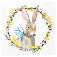 Velikonoční ubrousky PAW L - Rabbit with Catkins - SDL121600