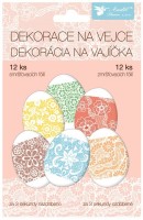 Velikonoční smršťovací dekorace na vajíčka - krajka - 834