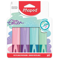 Zvýrazňovače MAPED Fluo'Peps Glitter - 4 ks - 0063/9742046