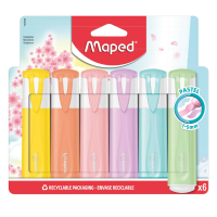 Zvýrazňovače MAPED Fluo'Peps Pastel - 6 ks - 0063/9742558