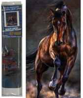 Diamantový obrázek - Kůň v bouři - 30 x 40 cm - 2000180