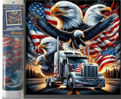 Diamantový obrázek - Amerika - 30 x 40 cm - 2000873