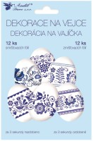 Smršťovací dekorace na vejce - modrý motiv - 7754


