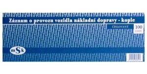 Záznam o provozu vozidla nákladní dopravy - kopie - mSk 321